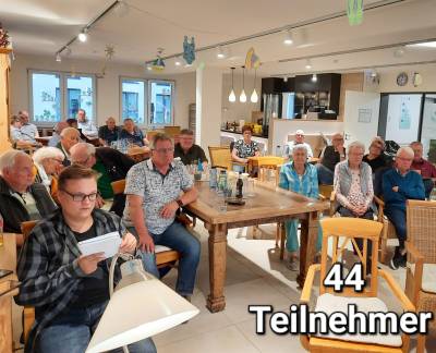 44 Zuhörer lauschten dem Interview und stellten eigene Fragen