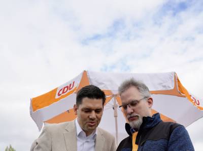 Mirco und Sebastian bei Terminsuche, unser Landrat- und unser Bürgermeisterkandidat 